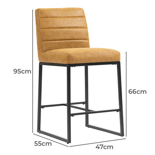 66cm Tiana Faux Leather Bar Stools