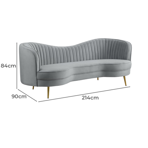 Atasha 3 Seater Velvet Sofa
