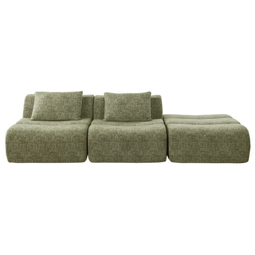 Claire 3 Seater Armless Modular Sofa with Ottoman