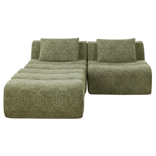 Claire 3 Seater Armless Modular Sofa with Ottoman