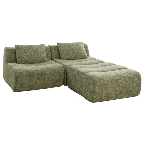 Claire 3 Seater Armless Modular Sofa with Ottoman