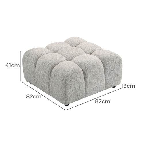 Clemens 4 Seater Chenille Sectional Sofa & Ottoman Set