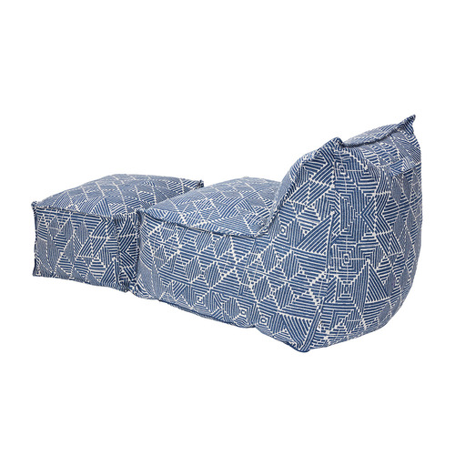 Azure Outdoor Lounge Chair & Ottoman Set