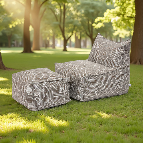 Azure Outdoor Lounge Chair & Ottoman Set