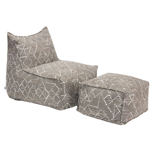 Azure Outdoor Lounge Chair & Ottoman Set