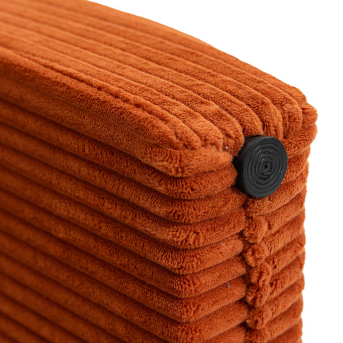 3 Piece Opher Corduroy Bench & Ottoman Set