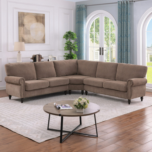 Thatcher 5 Seater Chenille Modular Sofa