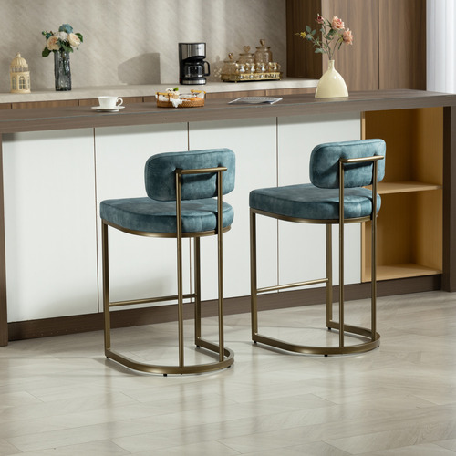66cm-Ricano-Velvet-Bar-Stools