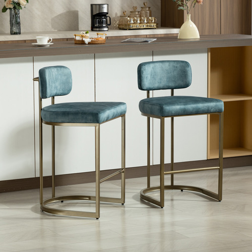 66cm-Ricano-Velvet-Bar-Stools