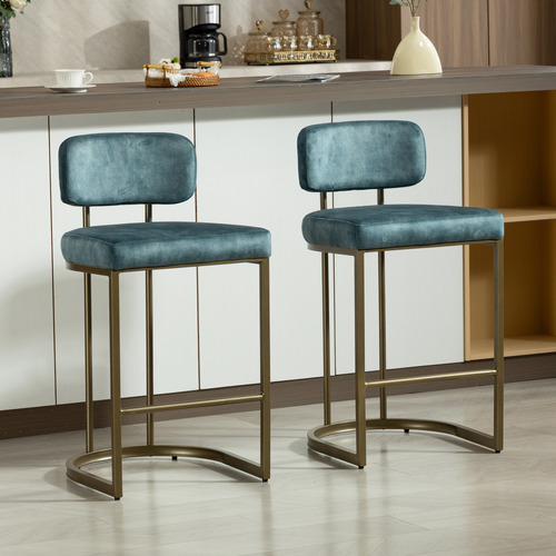 66cm-Ricano-Velvet-Bar-Stools