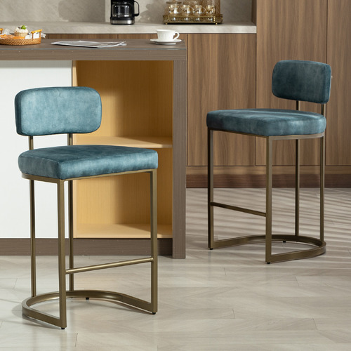 66cm-Ricano-Velvet-Bar-Stools