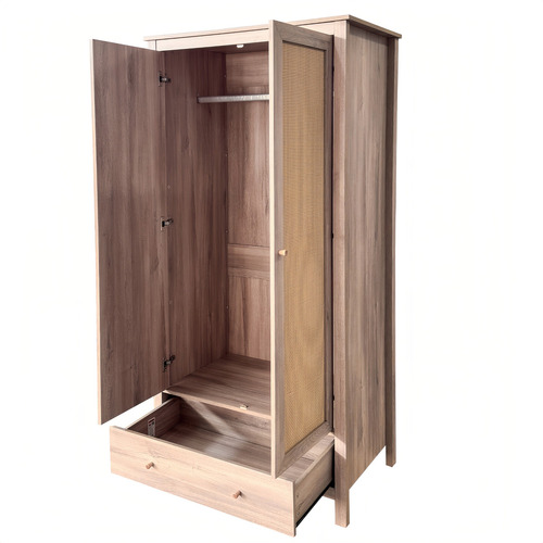 Jihan 1 Drawer 2 Door Wardrobe