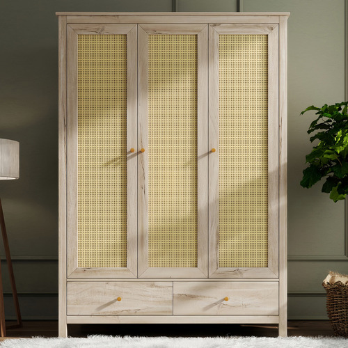 Jihan 2 Drawer 3 Door Wardrobe