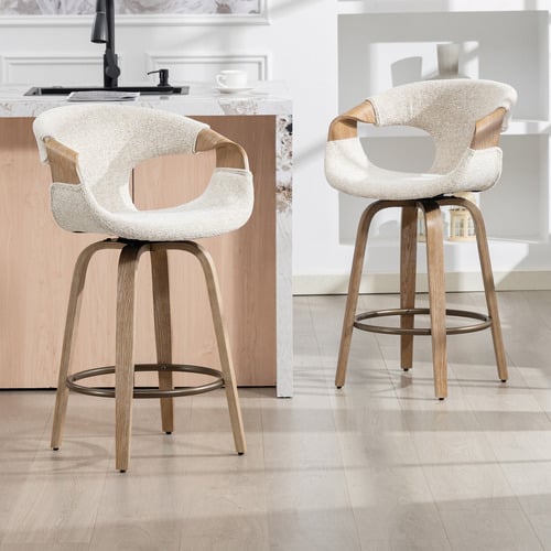 Rune Upholstered Swivel Counter Stools