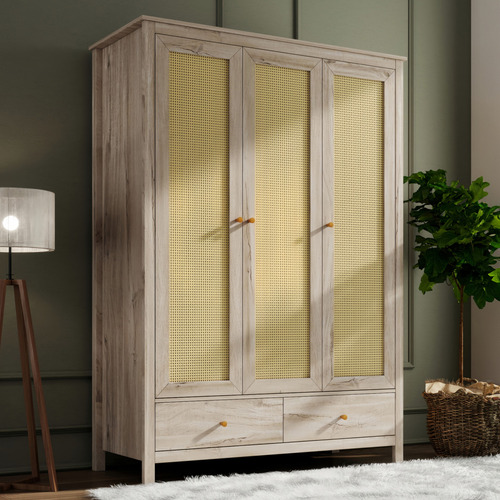Jihan 2 Drawer 3 Door Wardrobe