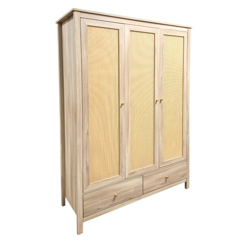 Jihan 2 Drawer 3 Door Wardrobe