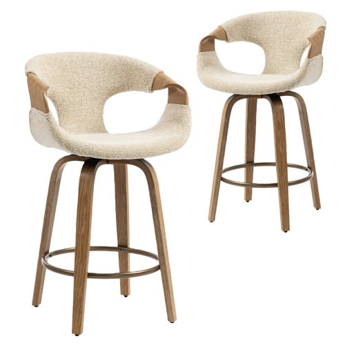 Rune Upholstered Swivel Counter Stools