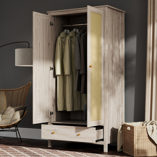Jihan 1 Drawer 2 Door Wardrobe