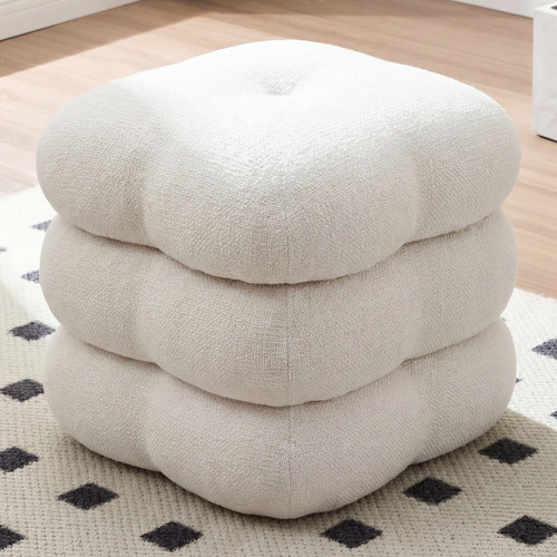 Zinnia Chenille Swivel Ottoman