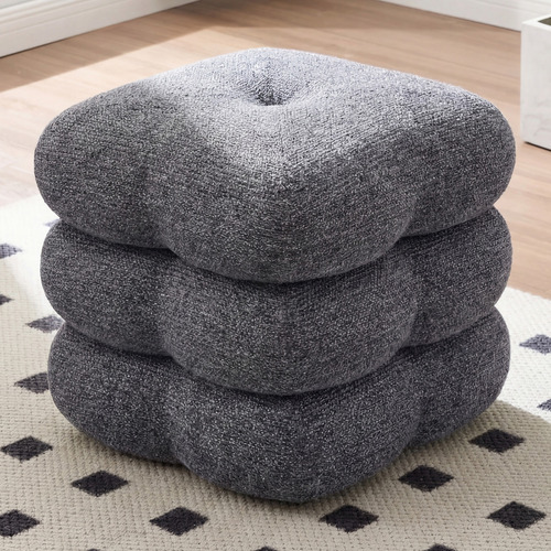 Zinnia Chenille Swivel Ottoman