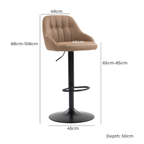George Button Tufted Adjustable Bar Stools