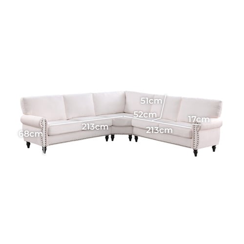 Thatcher 5 Seater Chenille Modular Sofa