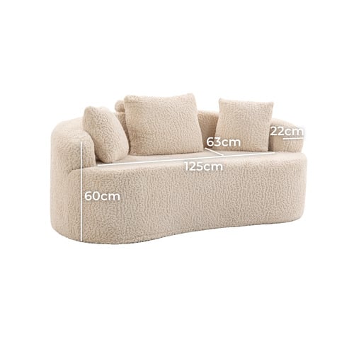 Huxley Curved 2 Seater Upholstered Sofa
