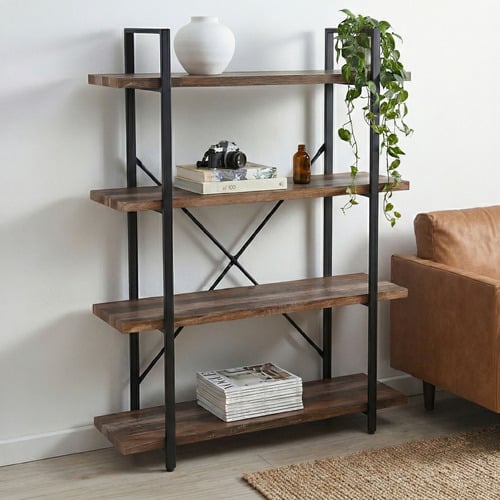 Keanna Industrial 4 Tier Shelving Unit