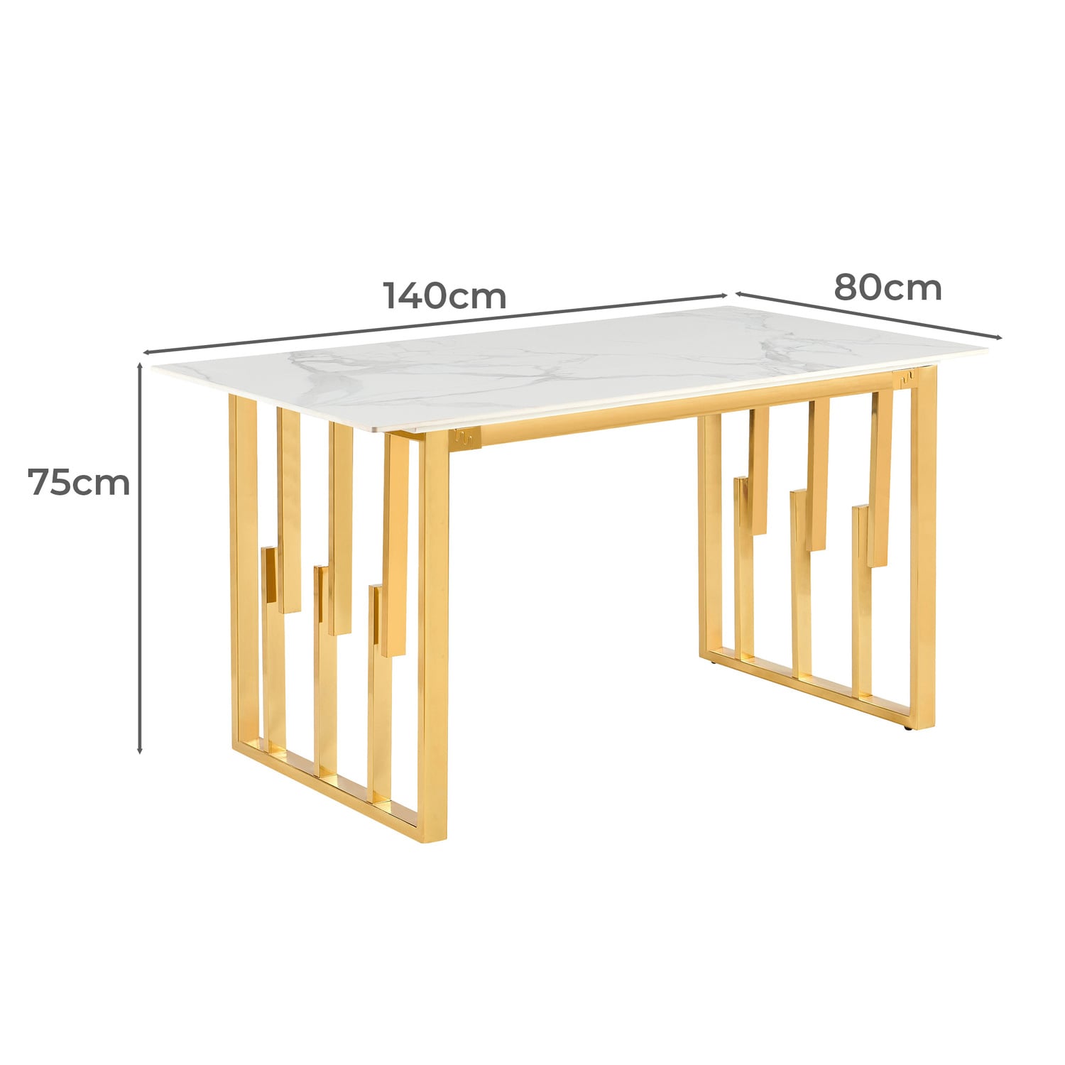 Berryl Marble-Look Dining Table