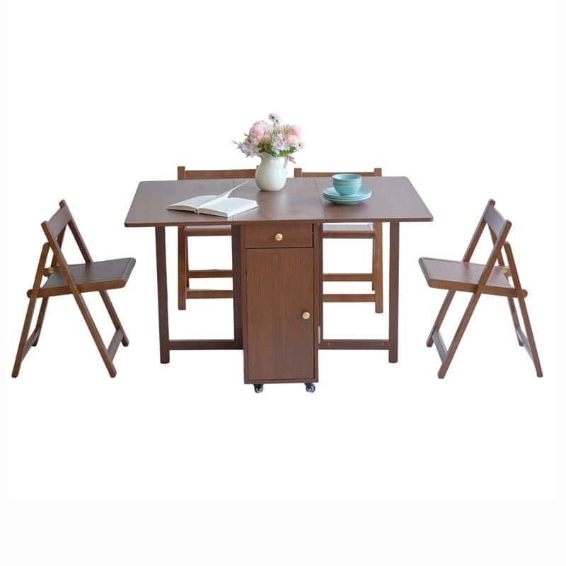Fenella 4 Seater Foldable Dining Table & Chair Set