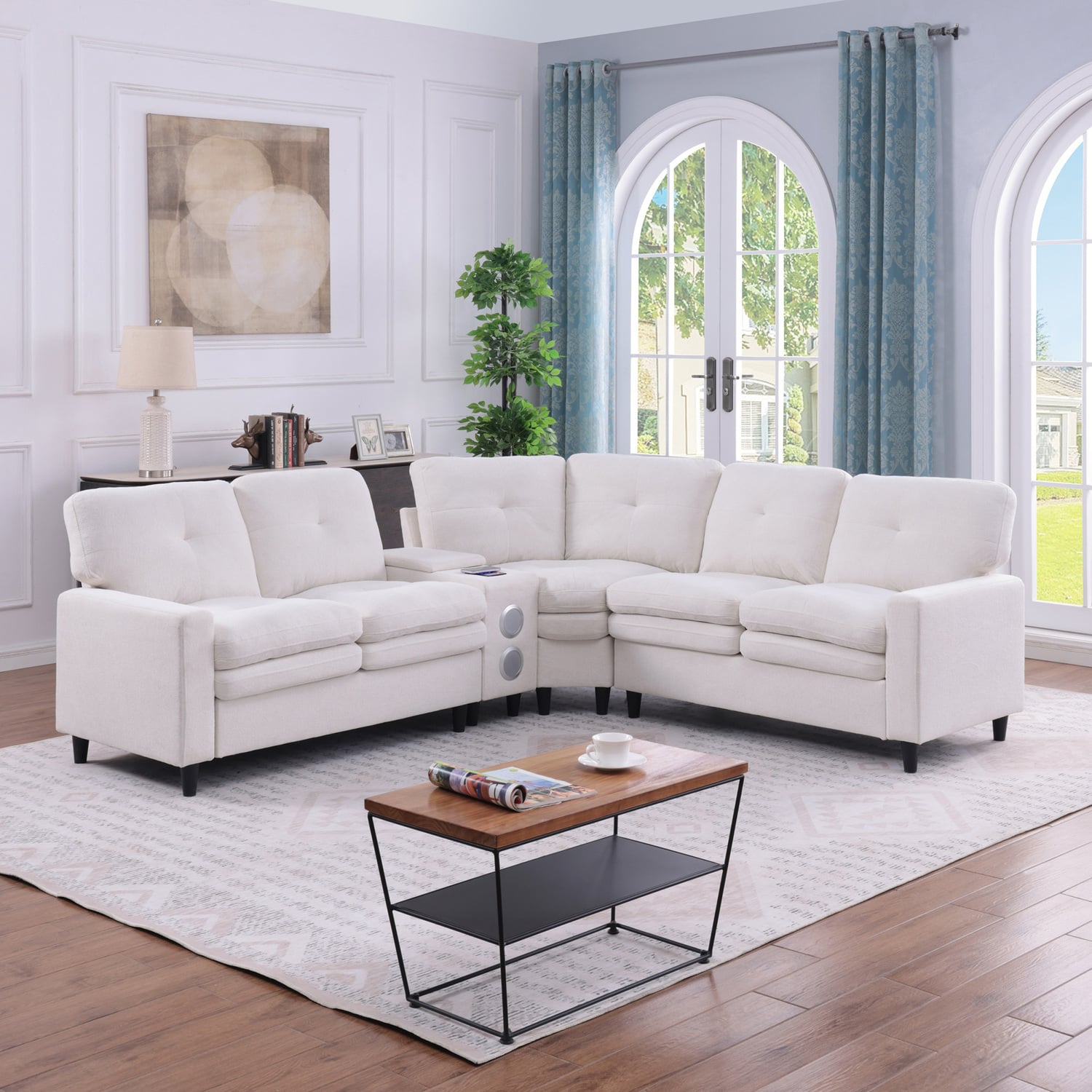 Wilmer 5 Seater Upholstered Modular Sofa