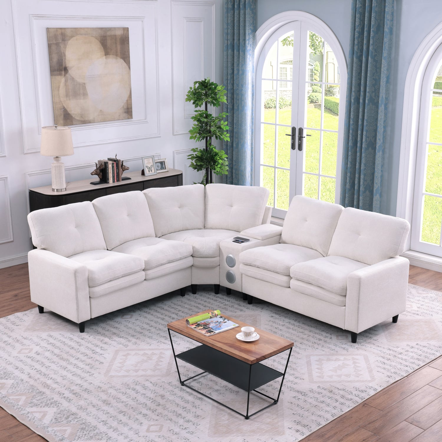 Wilmer 5 Seater Upholstered Modular Sofa