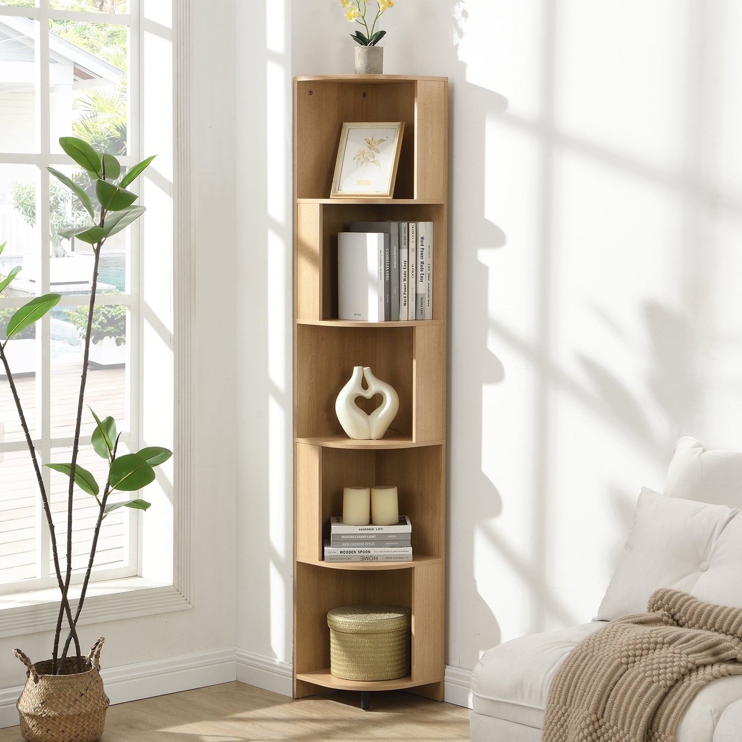 Eufala 5 Tier Corner Shelving Unit