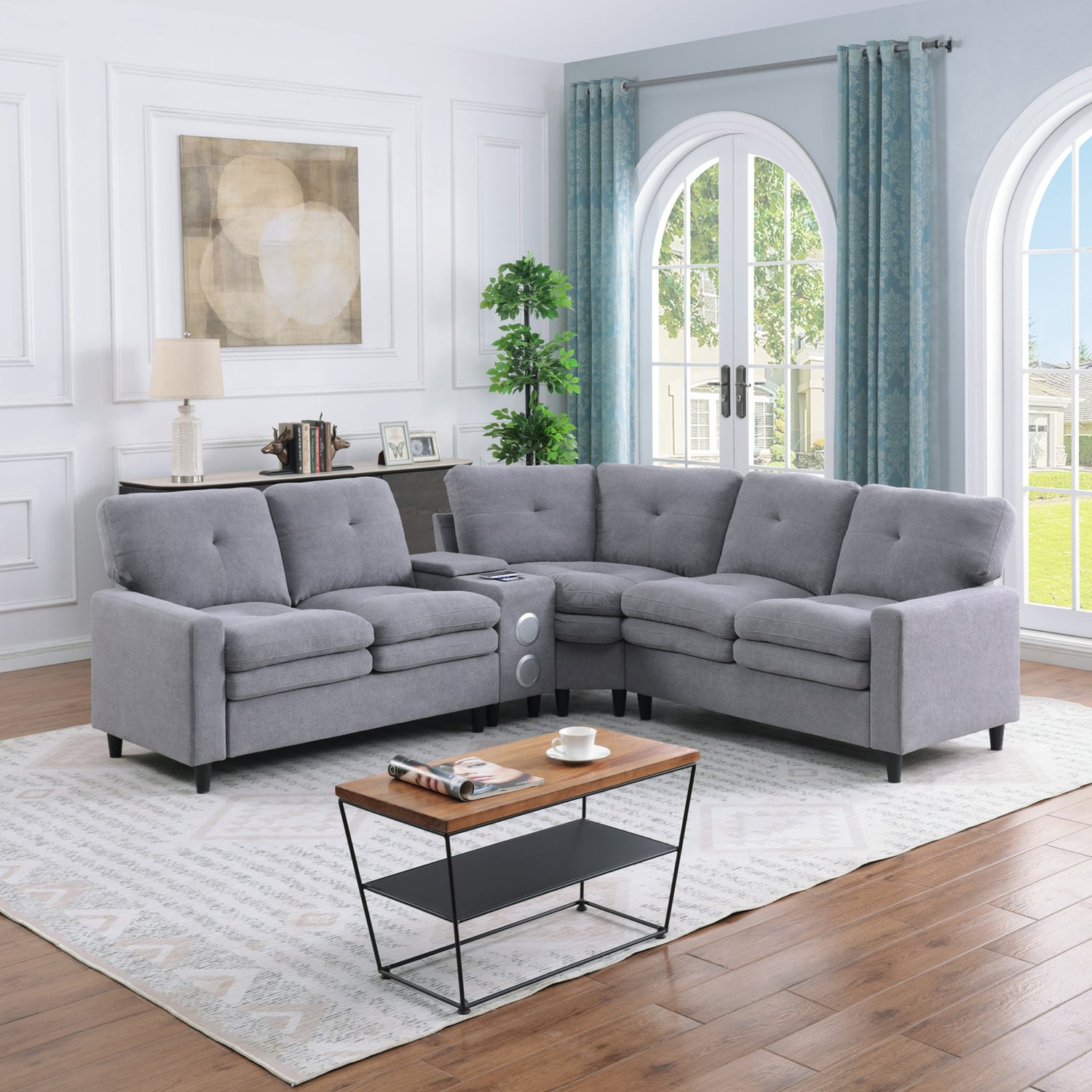 Wilmer 5 Seater Upholstered Modular Sofa
