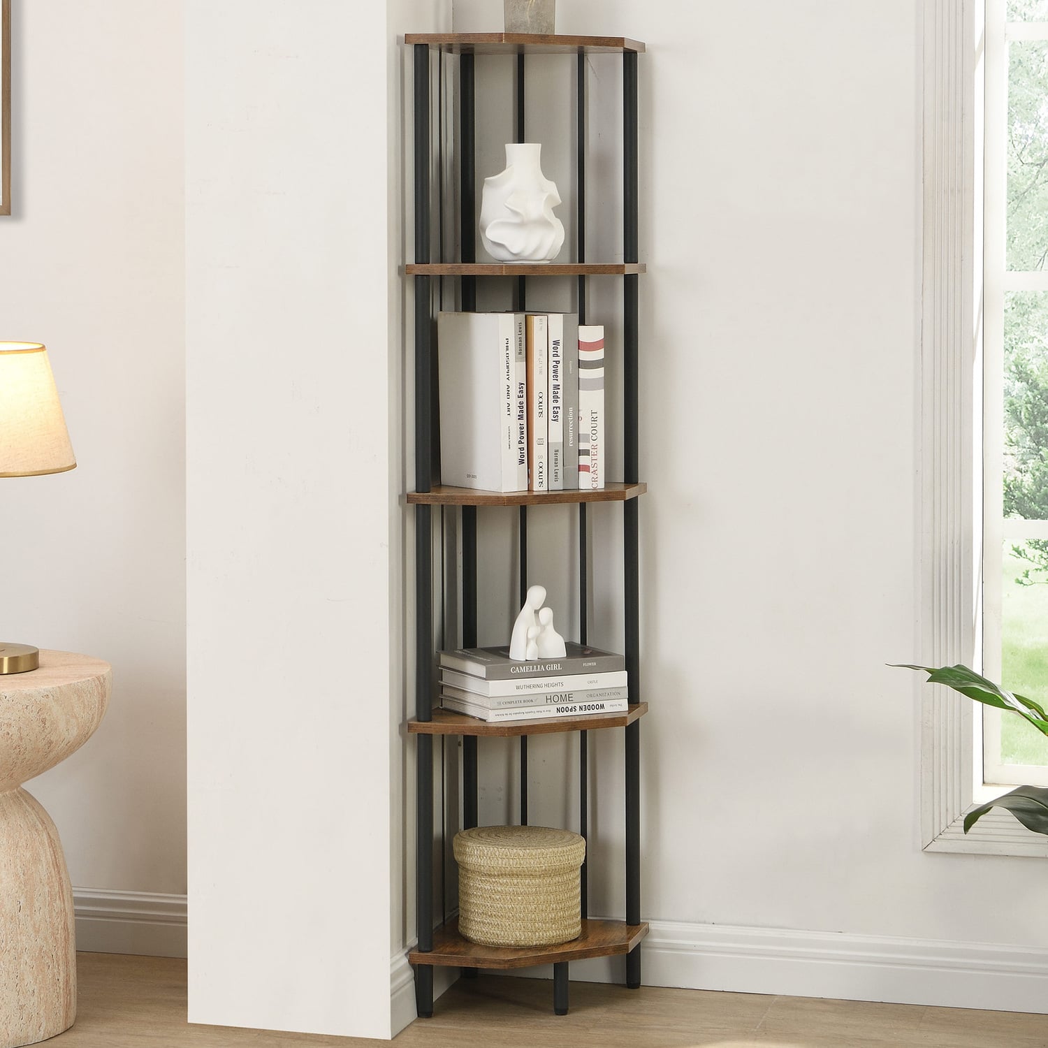 Lewis 5 Tier Corner Shelving Unit