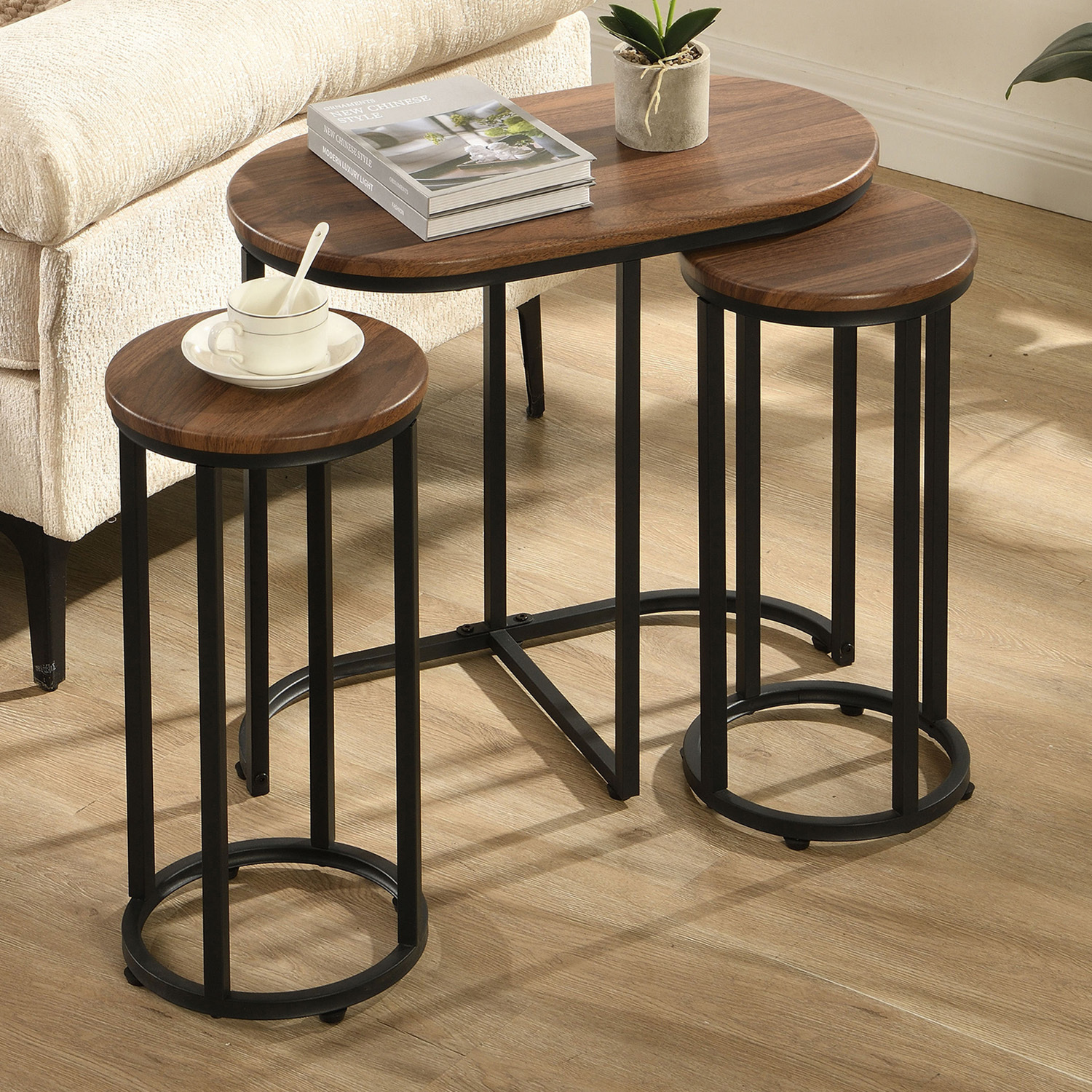 3 Piece Zoe Coffee Table & Chair Set