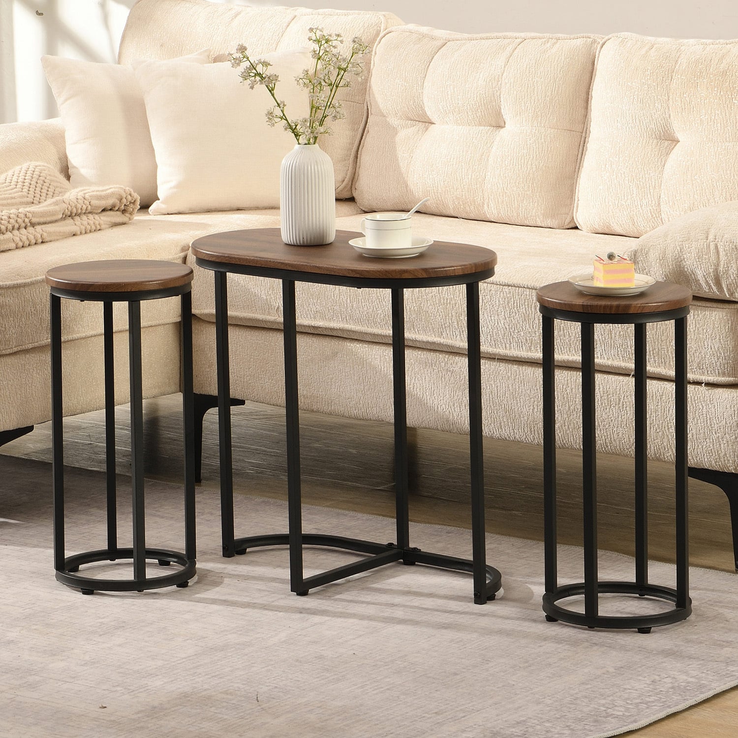 3 Piece Zoe Coffee Table & Chair Set