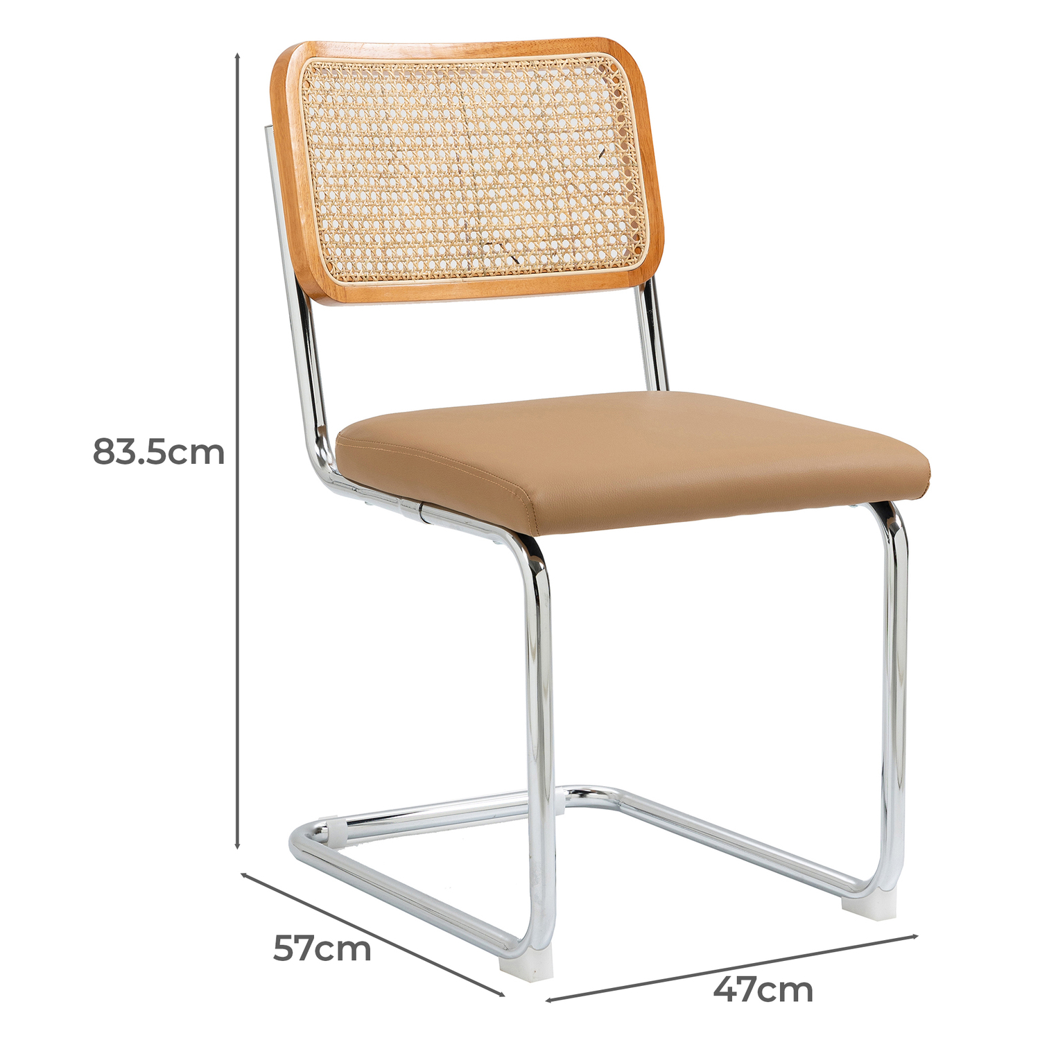Marcel Breuer Cesca Replica Cantilever Dining Chairs