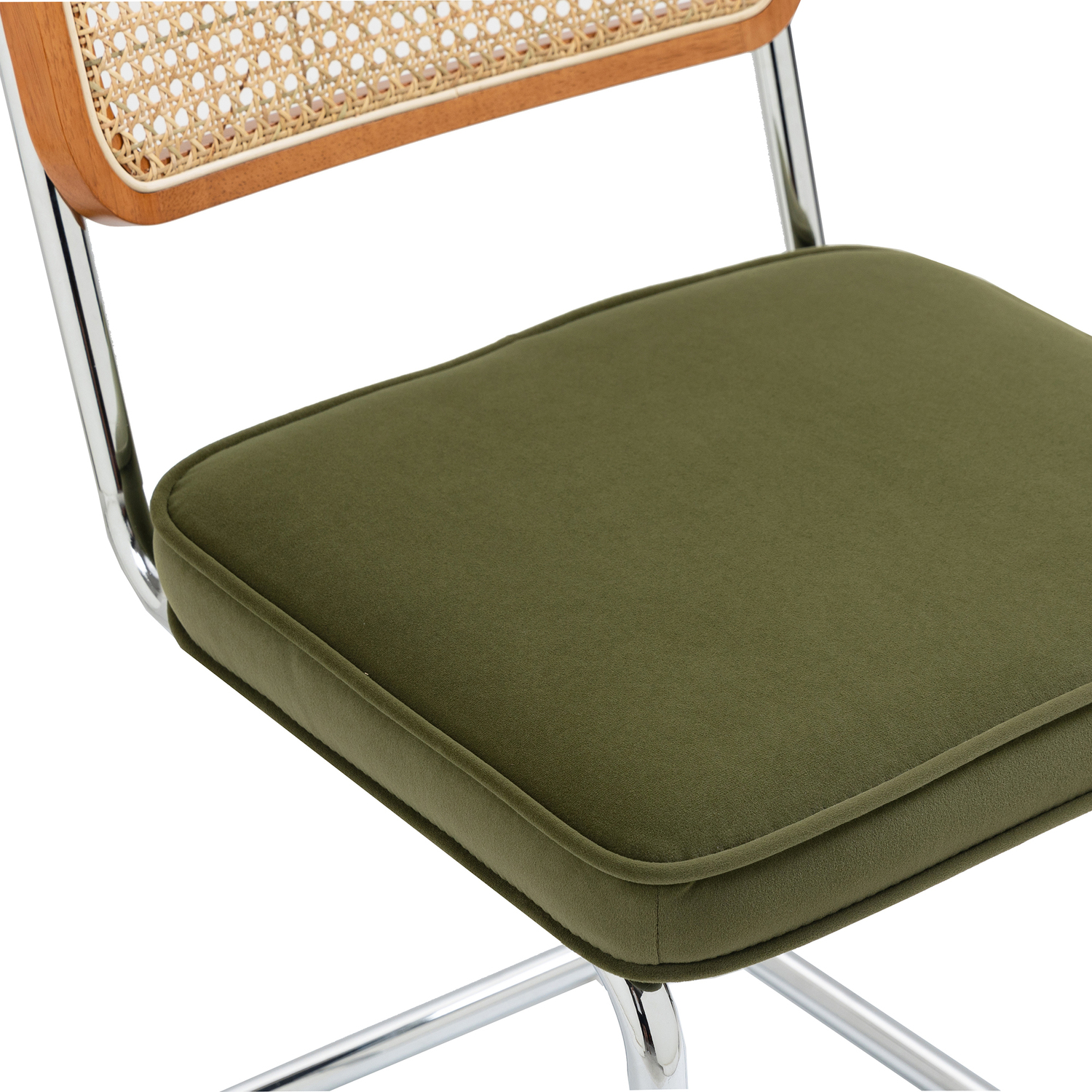 Marcel Breuer Cesca Replica Velvet Cantilever Dining Chairs