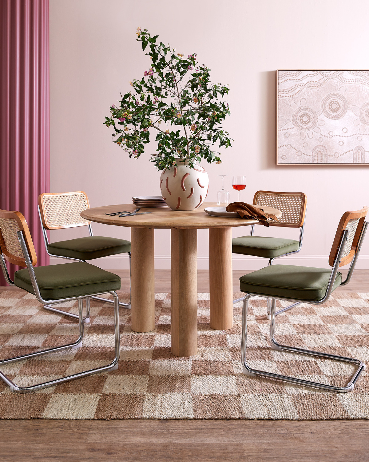 Marcel-Breuer-Cesca-Replica-Velvet-Cantilever-Dining-Chairs