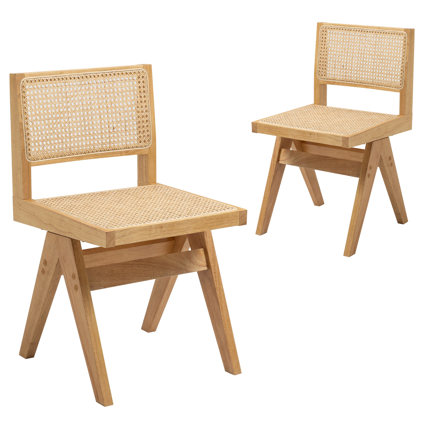 Korina Rubberwood & Rattan Dining Chairs