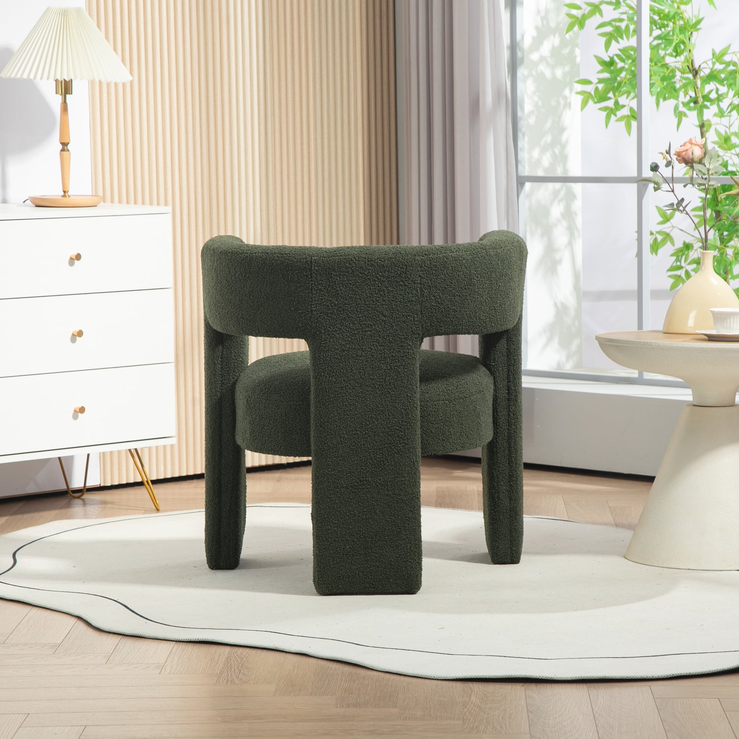 Pomaire-3-Legged-Boucle-Occasional-Chair