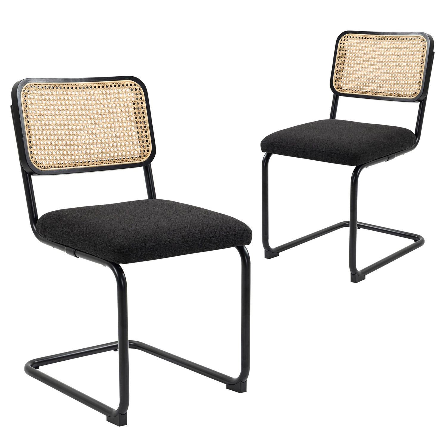 Marcel Breuer Cesca Replica Cantilever Boucle Dining Chairs