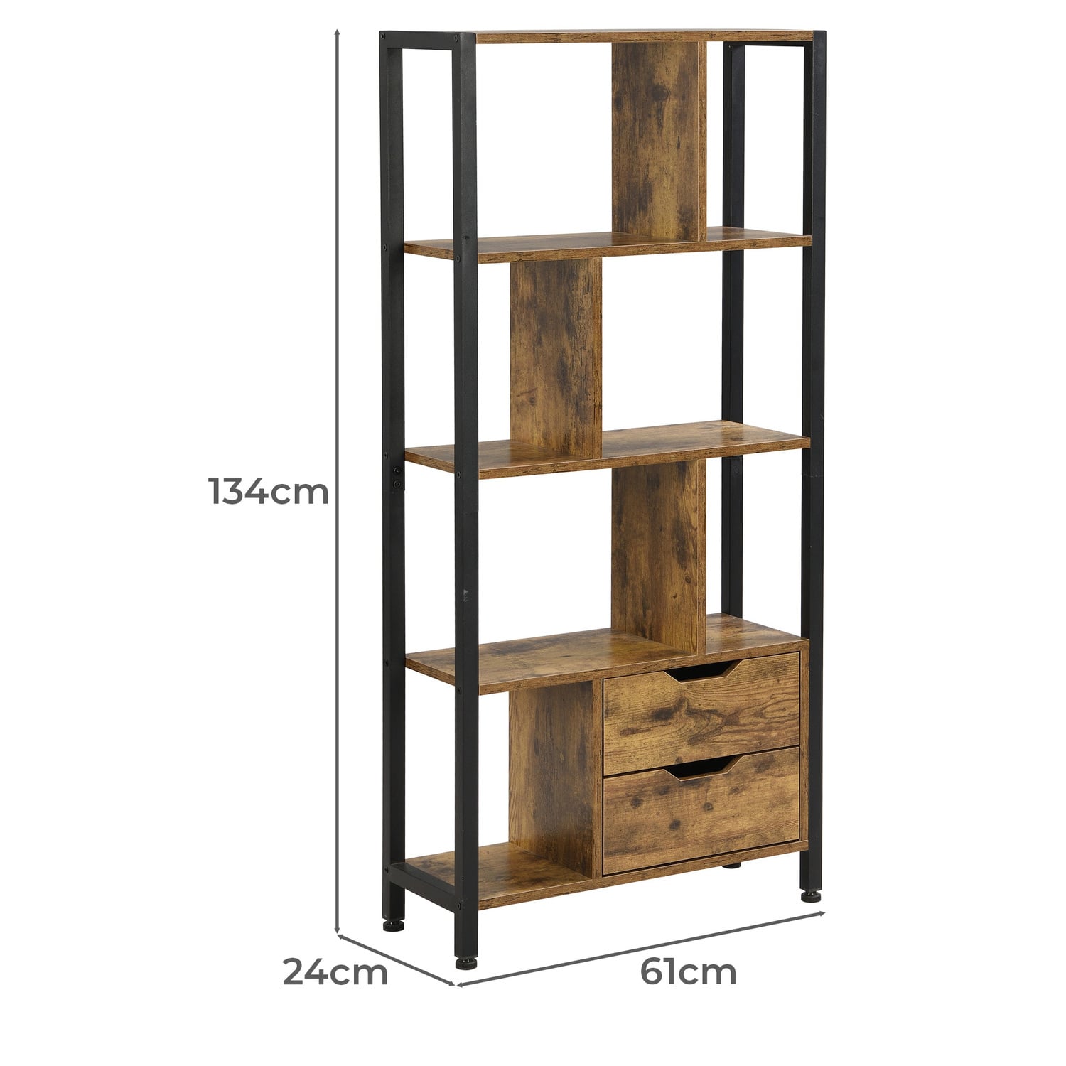 Damien 5 Tier Bookshelf