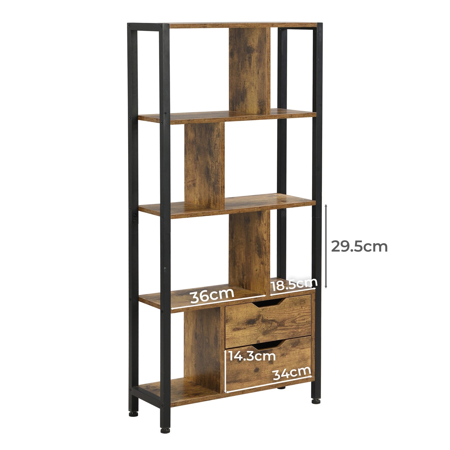 Damien 7 Shelf Bookcase