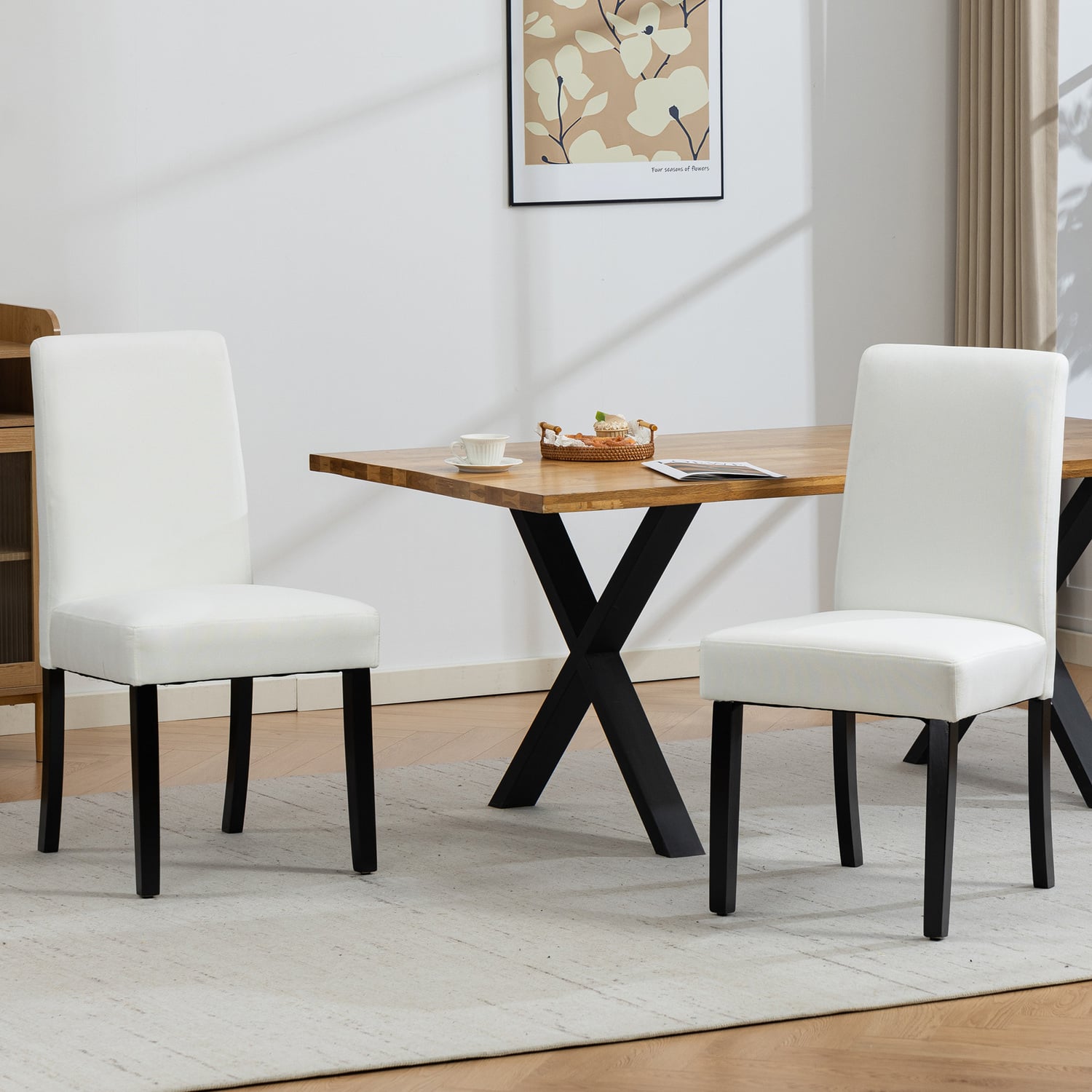 Caiden Upholstered Dining Chairs with Removable Cover