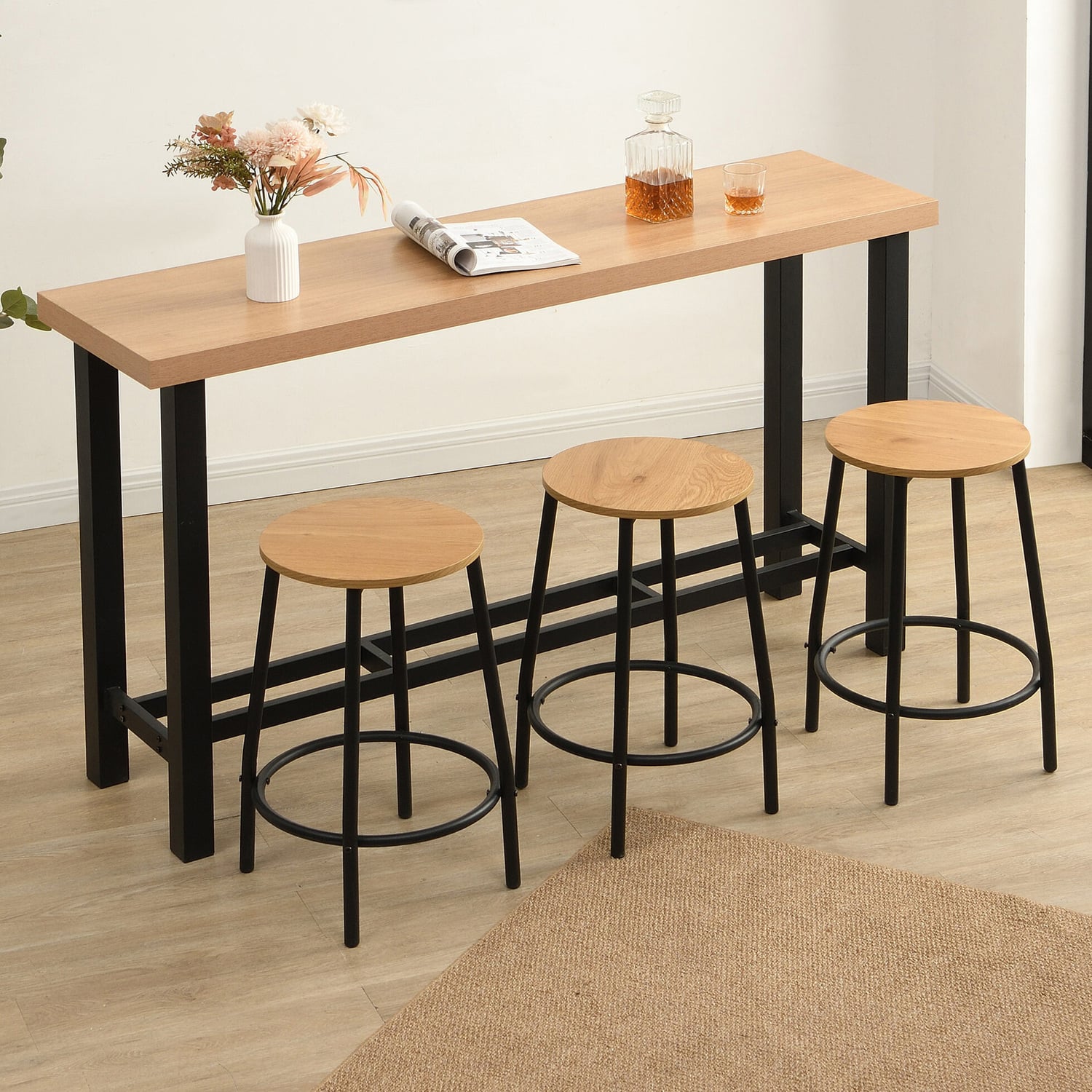 3 Seater Ellery Bar Table & Stool Set