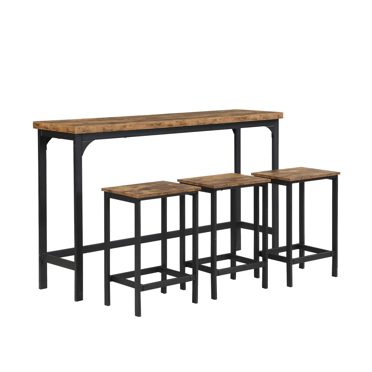 3 Seater Vince Bar Table & Stool Set