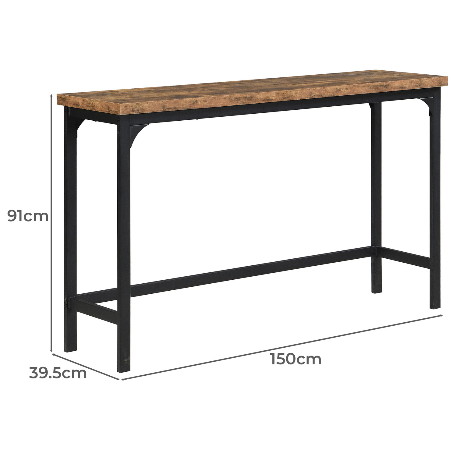 3 Seater Vince Bar Table & Stool Set