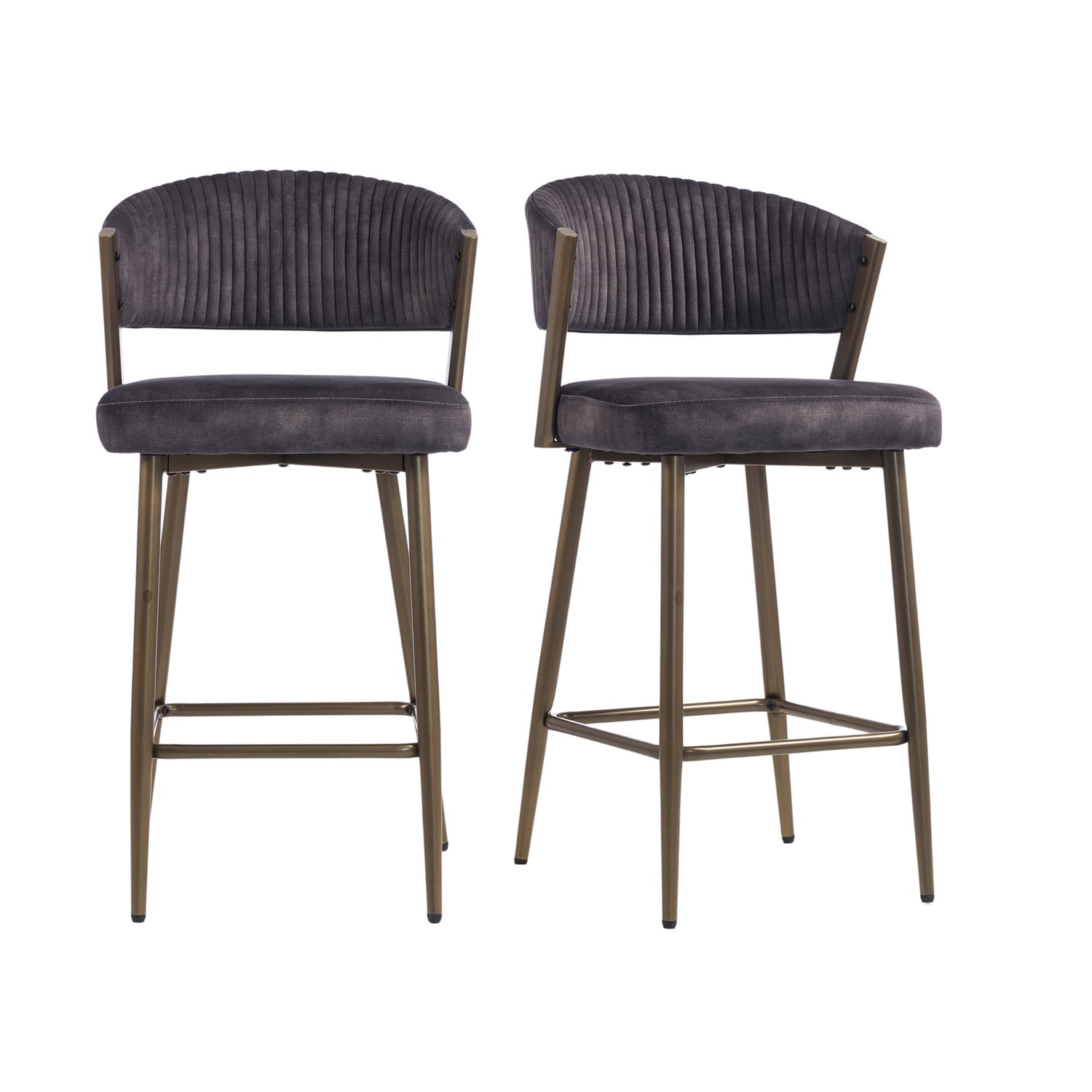 66cm Chacino Velvet Bar Stools